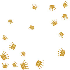 Elegant vector background with colored crowns. Simple gentle template for the card, invitation, printing. Fashionable decoration with beautiful crowns.