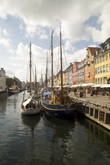 Fototapeta premium Nyhavn, Copenhagen Ships and Sails