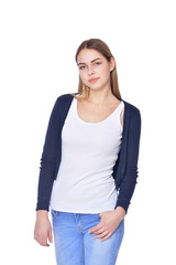 Obraz premium beautiful woman in jeans posing