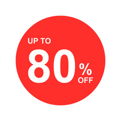 discount tag 80% 