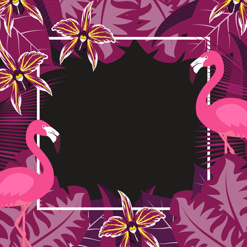 flower flamingo frame 2