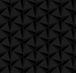 Obraz premium black geometric background with triangles. vector seamless pattern. abstract image