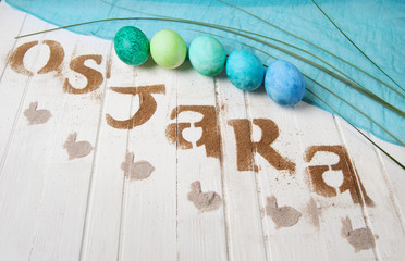 Ostara sabbath symbols made with food typography. 