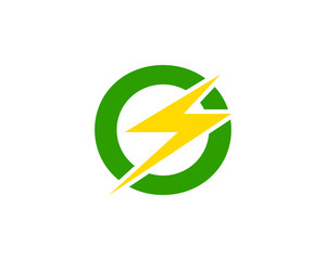 o letter bolt logo