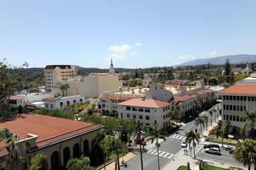 Aussicht vom Gerichtshaus des Santa Barbara Country, Santa Barbara, Kalifornien, Vereinigte Staaten, USA, Nordamerika