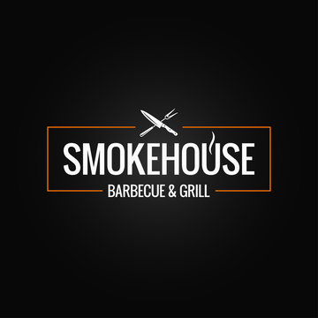 smokehouse logo design on black background