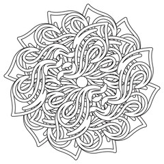 Floral outline coloring page