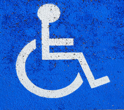 parking car with wheelchair symbol