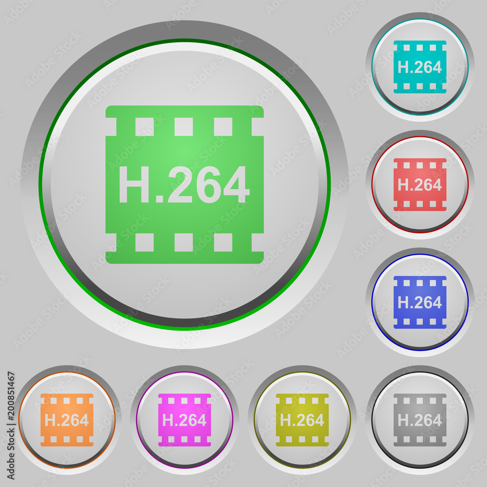 Poster h.264 movie format push buttons