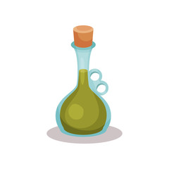 Vinegar bottle vector Illustration on a white background