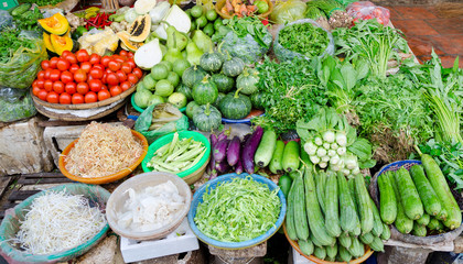 at food market in Vietnam