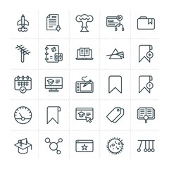 Modern Simple Set of science, bookmarks, education Vector outline Icons. ..Contains such Icons as  microbiology,  tag,  vector, double and more on white background. Fully Editable. Pixel Perfect.