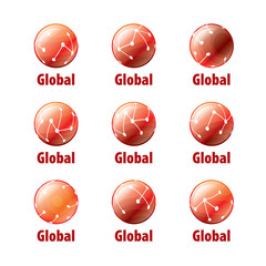 vector logo globe