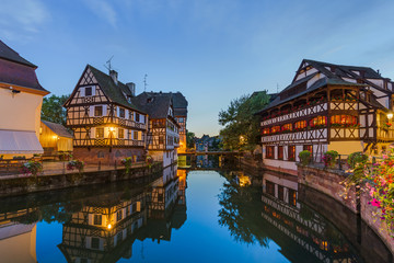 Traditional colorful houses in Strasbourg - Alsace France