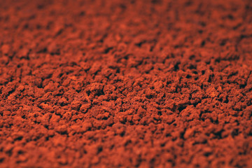 Instant coffee in granules. Instant coffee background macro.