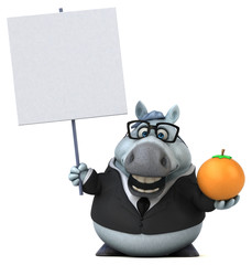 Fun horse - 3D Illustration