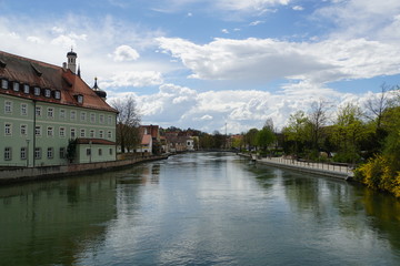 Naklejka na ściany i meble Stadtansicht Landshut an der Isar