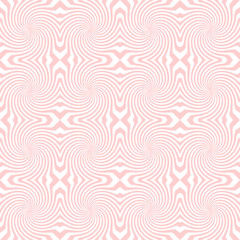 Vector sunburst seamless pattern with swirl and geometric wave. Abstract pink seamless pattern on white background