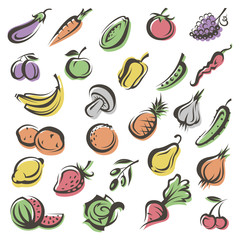 colorful collection of fruits and vegetables