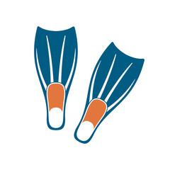 Diving flippers icon