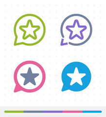 Star Notification - Zap & Tap Icons. A set of 4 professional, pixel-perfect icons.