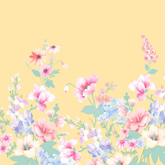 Beautiful watercolor flowers