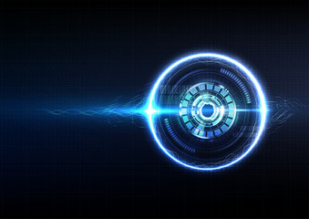 Technological futuristic intelligent sparkling interface abstract background vector