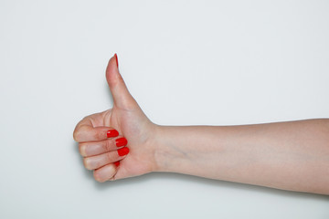 Female hand in a pose 