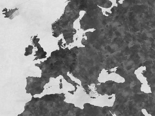 Europe Map Sketch