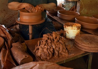 Pottery items. The subject of fine art in the village Karacasu Aydin Province in the Aegean region...
