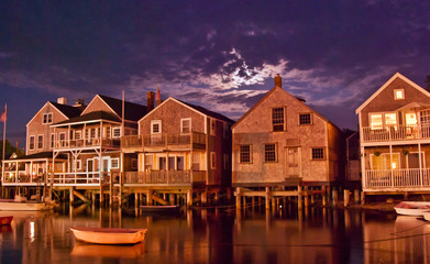 Homes over Water on Nantucket Coastline