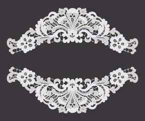 lace ornate element. vector illustration