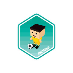 soccer isometric theme australia