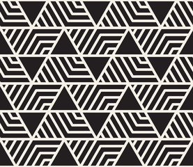 Vector seamless geometric pattern. Simple abstract lines lattice. Repeating elements stylish background