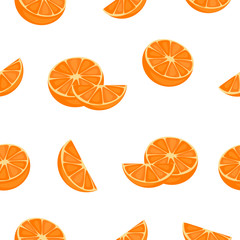 Seamless pattern with orange
