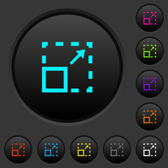 Maximize element dark push buttons with color icons