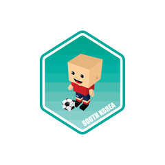 soccer isometric theme south korea