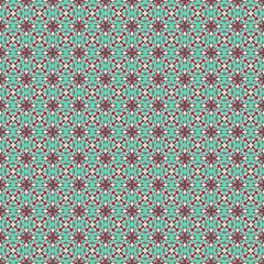 Ancient Geometric pattern in repeat. Fabric print. Seamless background, mosaic ornament, ethnic style.