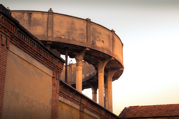 photograph from the bottom of the city water tank