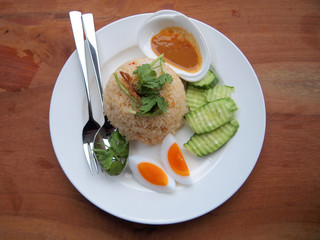 fry rice with the shrimp paste, Thai food