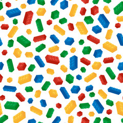 Seamless pattern from colorful building blocks