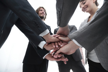 closeup.the hands of the business team together