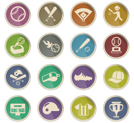 Fototapeta premium baseball icon set