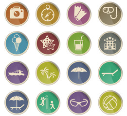 Fototapeta premium beach icon set