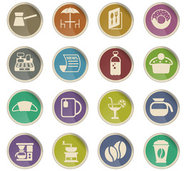cafe icon set