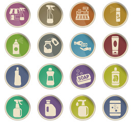 Fototapeta premium chemicals store icon set