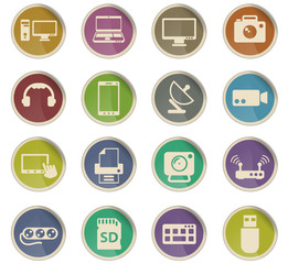 devices icon set
