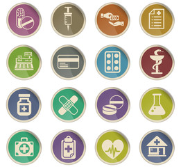 drug store icon set