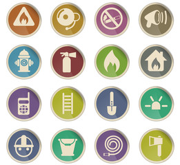Fototapeta premium fire brigade icon set