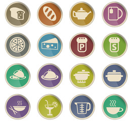 Fototapeta premium food and kitchen icon set